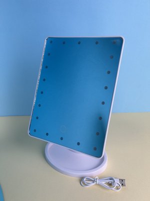 Дзеркало для макіяжу Magic Makeup Mirror з 22 LED-підсвічуванням, біле КП153 фото