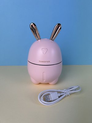 Зволожувач повітря з підсвічуванням зайчик Humidifier, рожевий КП684 фото